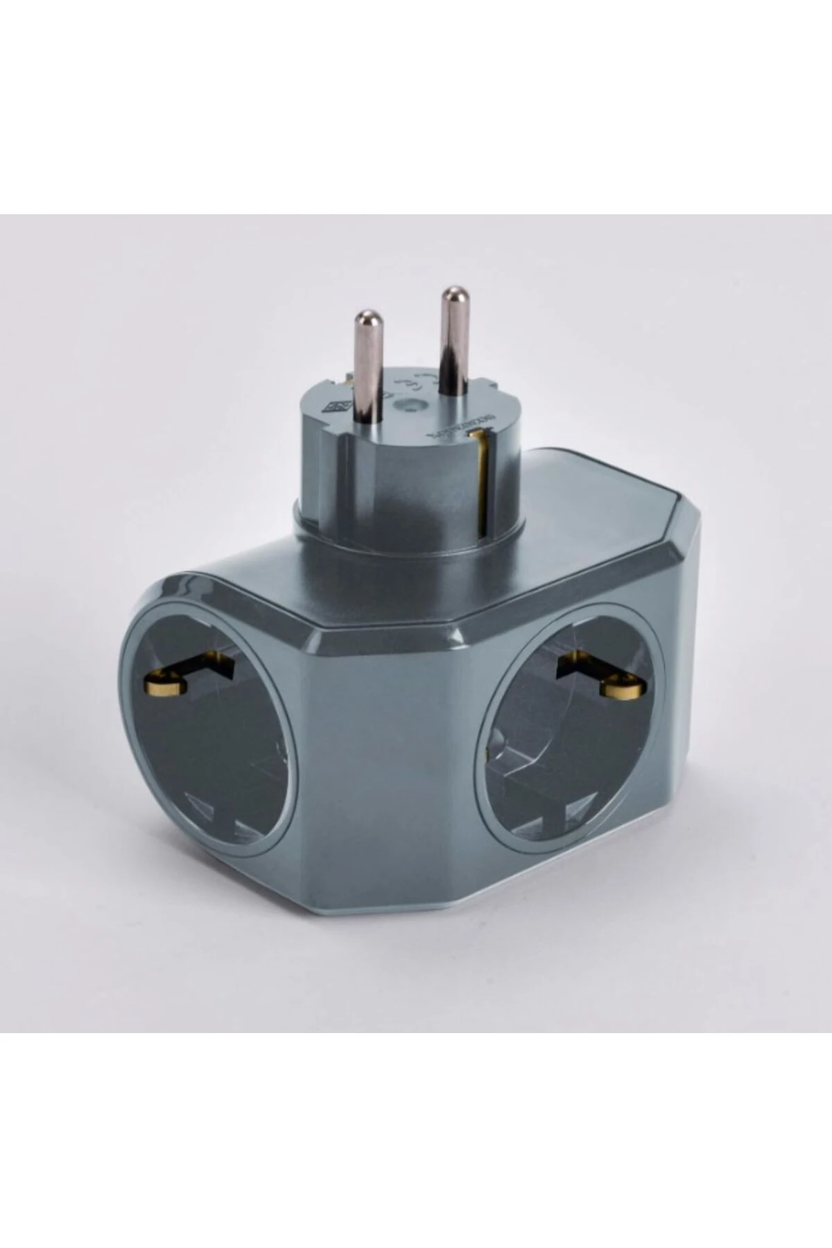 Viko Yonca Plus Üçlü Topraklı Priz Gri